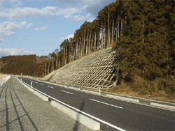 法枠工・道路の完成現場
