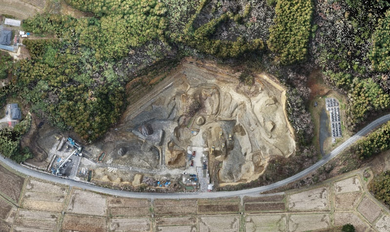 岩石採取現場